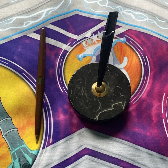 Desk Pen Set With Marble Base - Picture 2 of 6